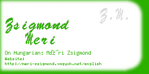 zsigmond meri business card